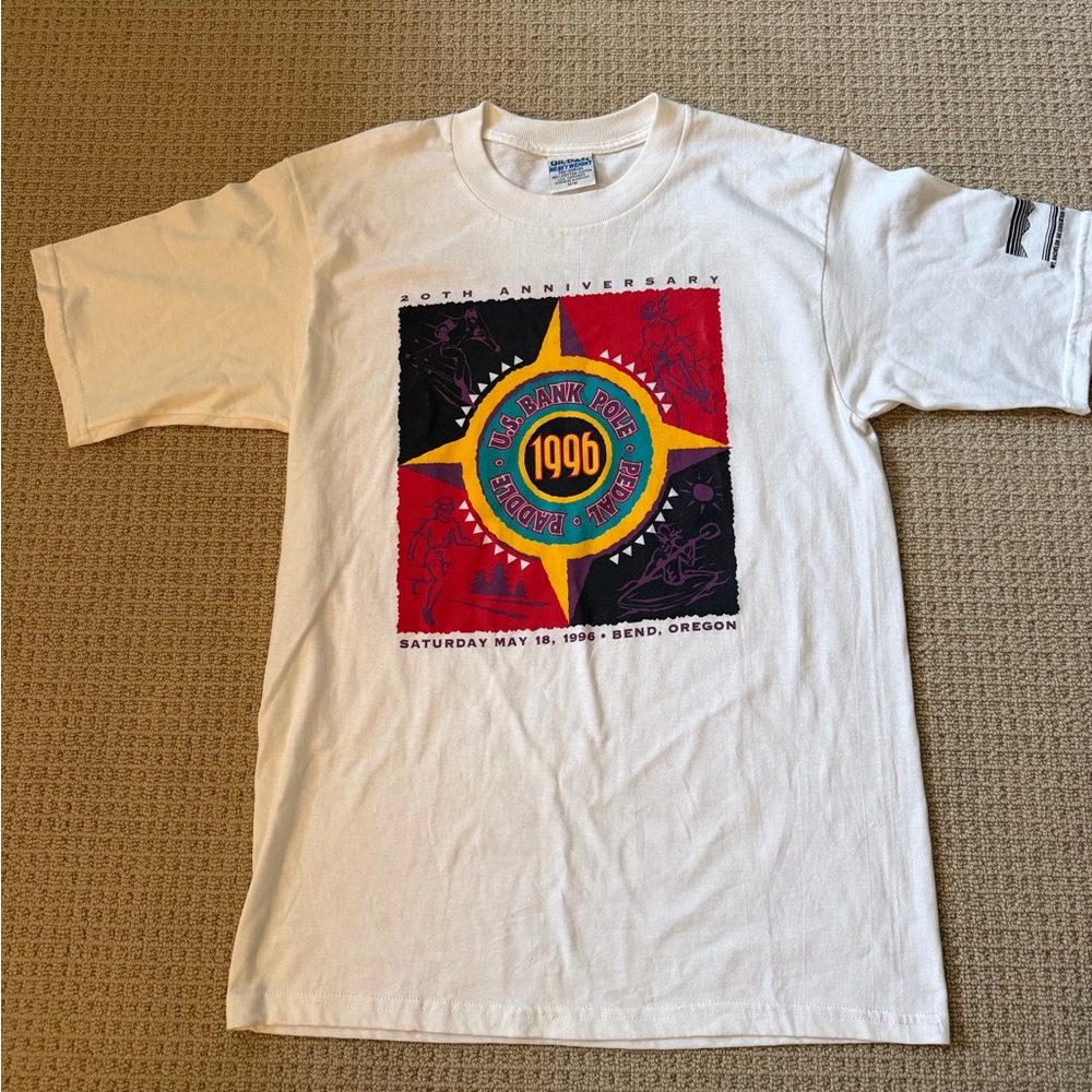 Vintage Pole Pedal Paddle Bend Oregon Shirt Men’s M 90s 1996